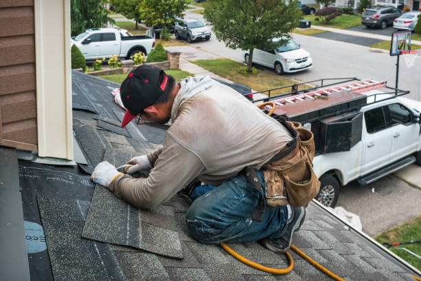 Professional Roof Replacement technician working in Bedminster, NJ